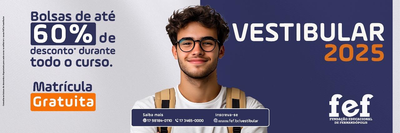 Banner Faculdades Integradas de Fernandópolis - Vestibular 2025