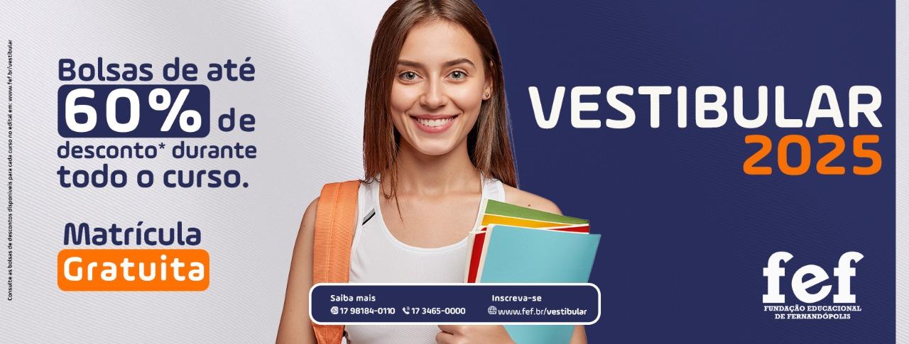 Banner Faculdades Integradas de Fernandópolis - Vestibular 2025