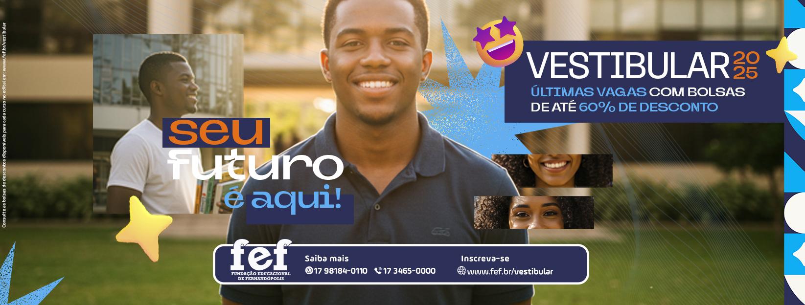 Banner Faculdades Integradas de Fernandópolis - Vestibular 2025