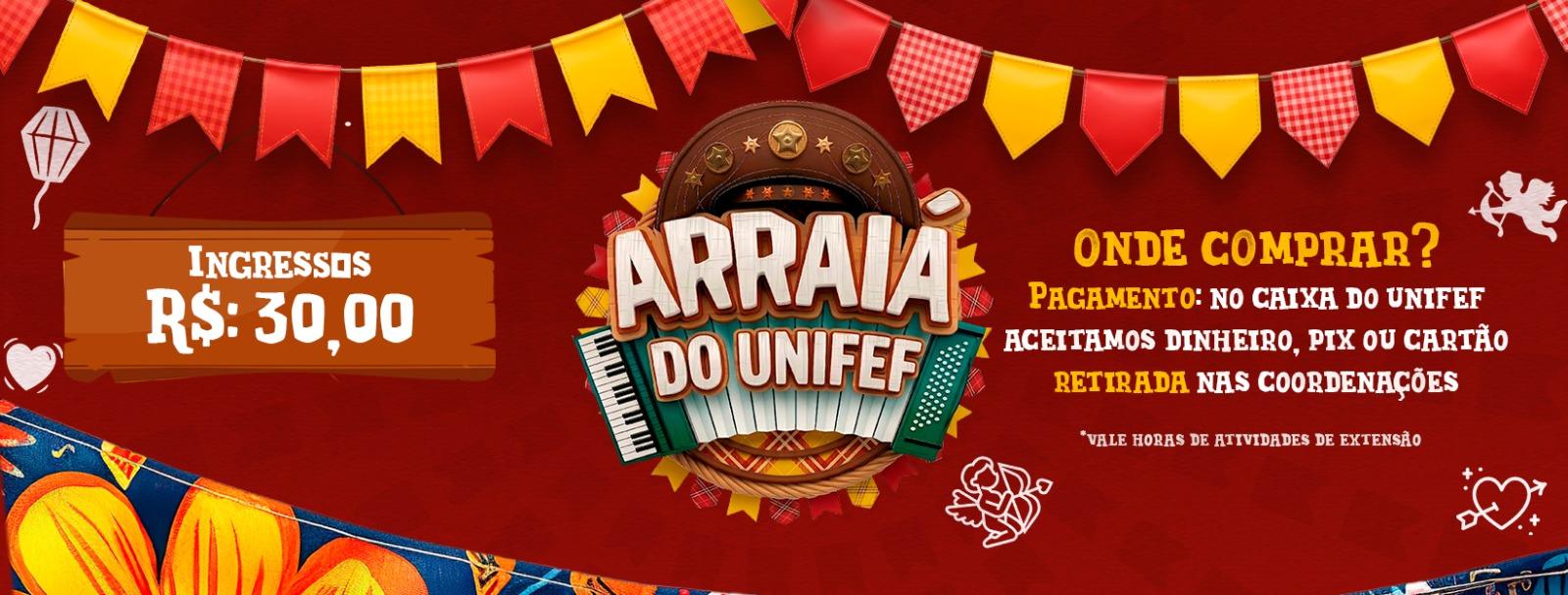 Banner Faculdades Integradas de Fernandópolis - Arraiá do Unifef