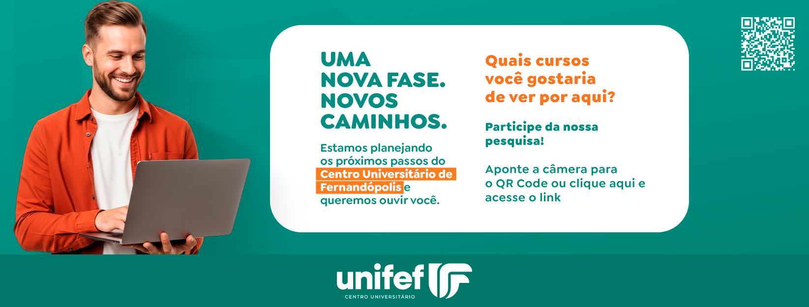 Banner Faculdades Integradas de Fernandópolis - PESQUISA
