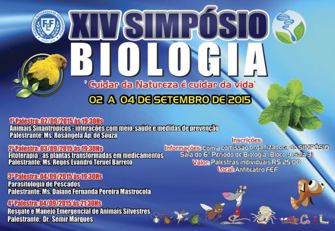 Imagem da Notícia: XIV SIMPÓSIO DE BIOLOGIA DA FEF COMEÇA HOJE